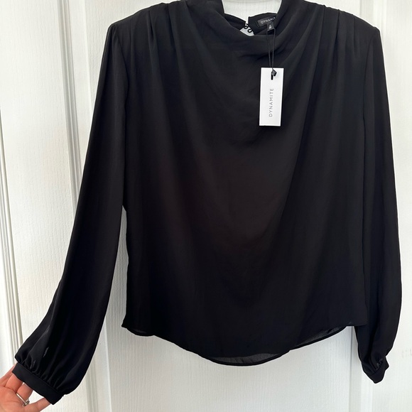 Dynamite Tops - NWT Dynamite Elegant Black Blouse